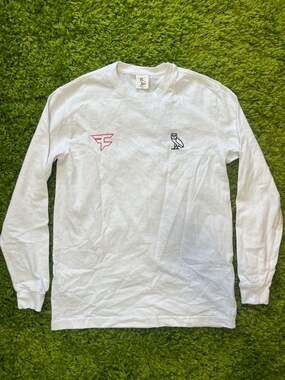 OVO x FaZe Clan 'The New Athletes' White Long Sleeve T-Shirt
